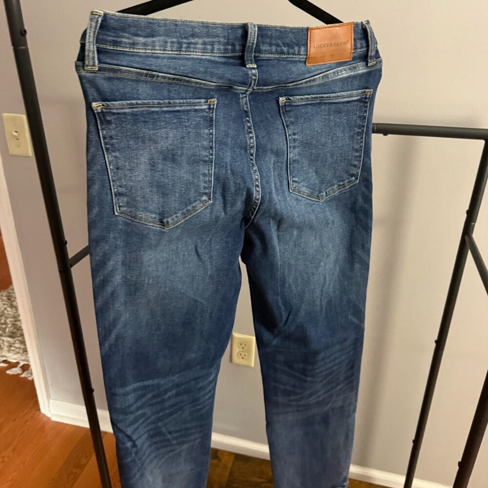 Lucky Brand Dark Wash High Rise Straight Leg Jeans - 12R